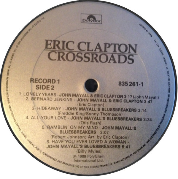 Eric Clapton - Crossroads | Polydor (835 261-1) - 18