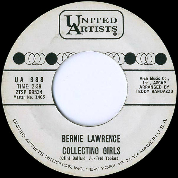 Bernie Lawrence – Collecting Girls (1961, Vinyl) - Discogs