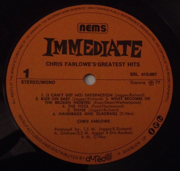 lataa albumi Chris Farlowe - Chris Farlowes Greatest Hits