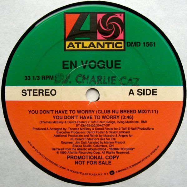 En Vogue – You Don't Have To Worry (1990, Vinyl) - Discogs