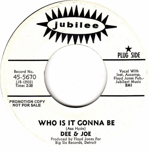 Dee Joe Who Is It Gonna Be Vinyl Discogs