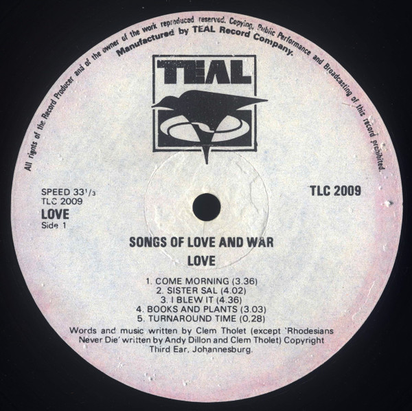 lataa albumi Clem Tholet - Songs Of Love And War