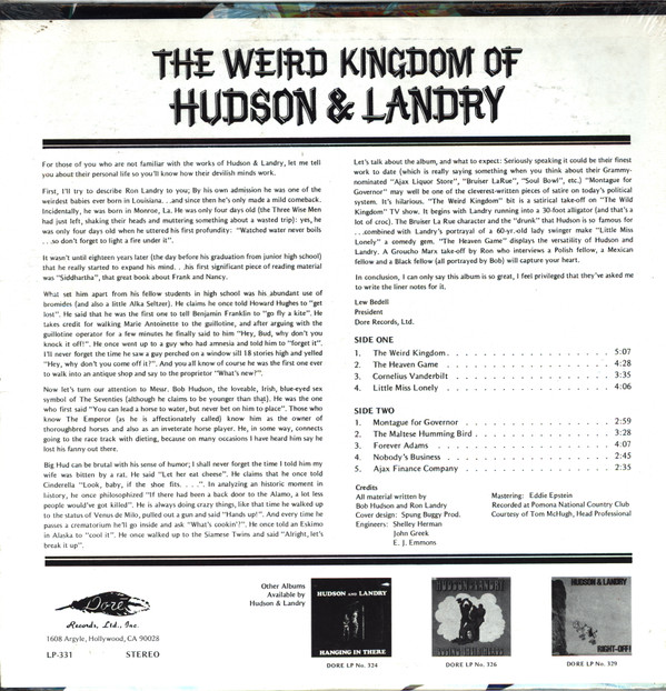 télécharger l'album Hudson & Landry - The Weird Kingdom Of Hudson Landry