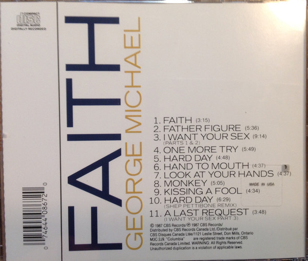 George Michael - Faith | Columbia (CK 40867) - 4