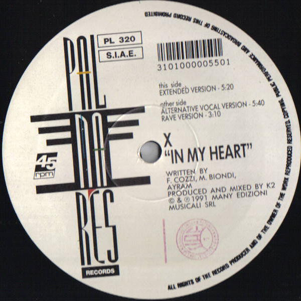 X – In My Heart (1991, Vinyl) - Discogs