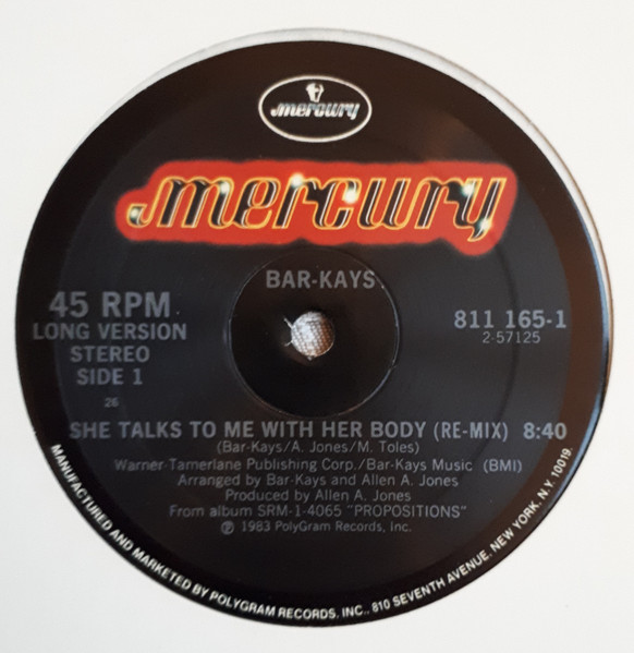 Bar-Kays – She Talks To Me With Her Body (Re-mix) (1983, Vinyl