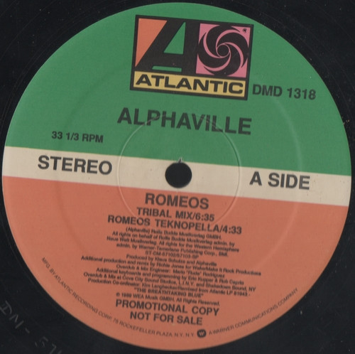 Alphaville – Romeos (1989, Vinyl) - Discogs