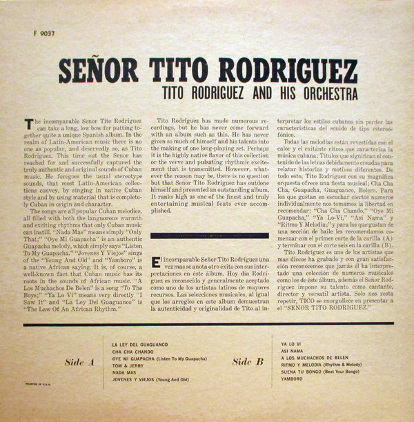 télécharger l'album Download Tito Rodriguez And His Orchestra - Señor Tito Rodriguez album