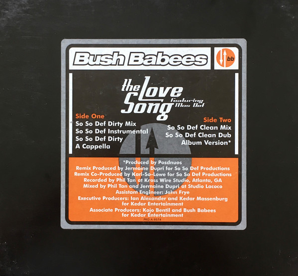 Bush Babees – The Love Song (So So Def Mix) (1996, Vinyl) - Discogs