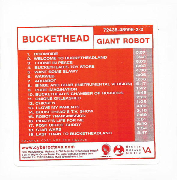 Buckethead Giant Robot Promo Promotional CD New & Sealed Rock Heavy Metal