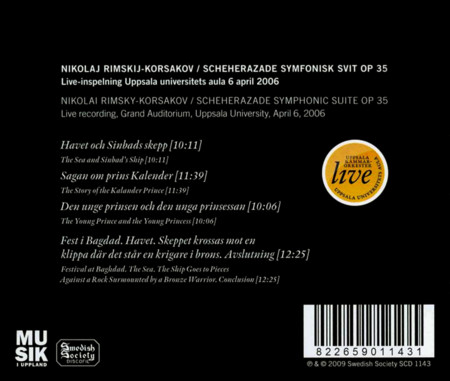 Album herunterladen Nikolaj RimskijKorsakov, Uppsala Kammarorkester, Paul Mägi - Scheherazade Symfonisk Svit Op 35