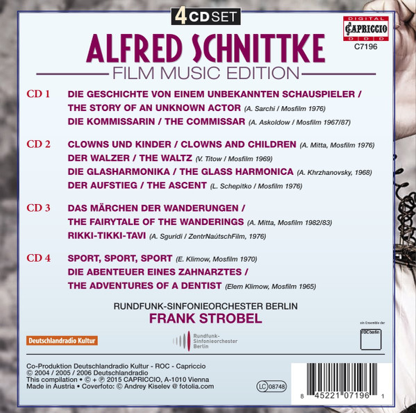 last ned album Alfred Schnittke, RundfunkSinfonieorchester Berlin, Frank Strobel - Film Music Edition