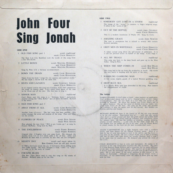 télécharger l'album John Four - Sing Jonah