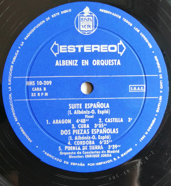 last ned album Isaac Albéniz, Orquesta de Conciertos de Madrid, Enrique Jordá - Albéniz En Orquesta