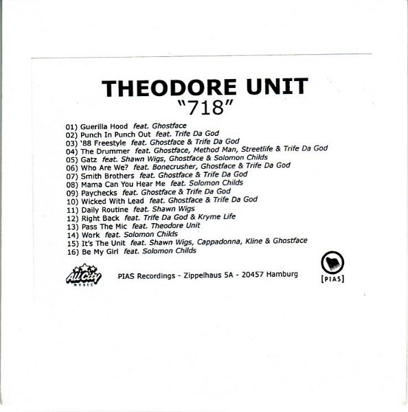 Theodore Unit – 718 (2004, CD) - Discogs