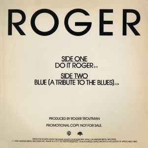 Roger Troutman - Do It Roger / Blue (A Tribute To The Blues) album cover