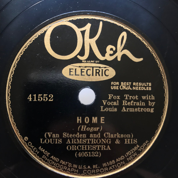 Louis Armstrong And His Orchestra – Home / All Of Me (1932, black 