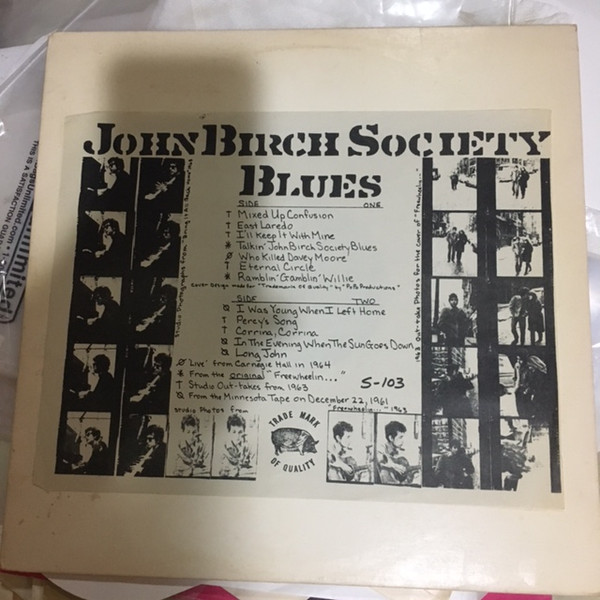 last ned album Bob Dylan - John Birch Society Blues