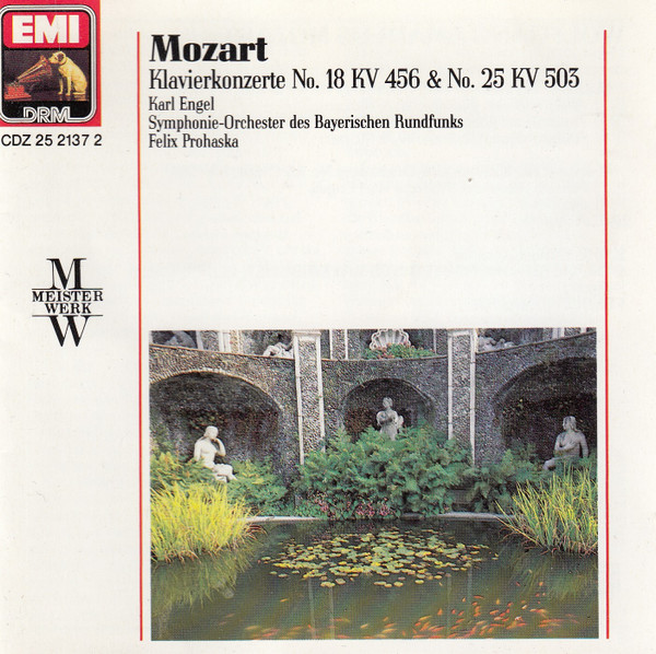 Mozart, Karl Engel, Symphonie-Orchester Des Bayerischen Rundfunks, Felix  Prohaska – Klavierkonzerte No. 18 KV 456 & No. 25 KV 503 (1989, CD) -  Discogs