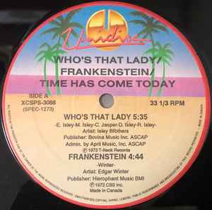 The Isley Brothers - Who's That Lady / Frankenstein / Time Has Come Today album cover