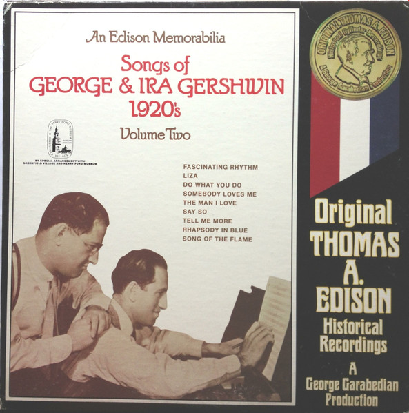 George & Ira Gershwin – Songs Of 1920's: Volume Two (1978, Vinyl