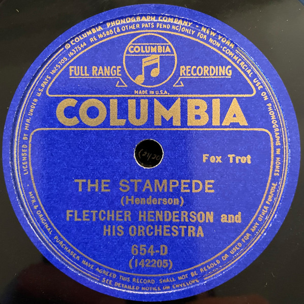 FLETCHER HENDERSON AND HIS ORCH. COLUMBIA The Stampede/ Jackass Blues CLASSICS!!!!!