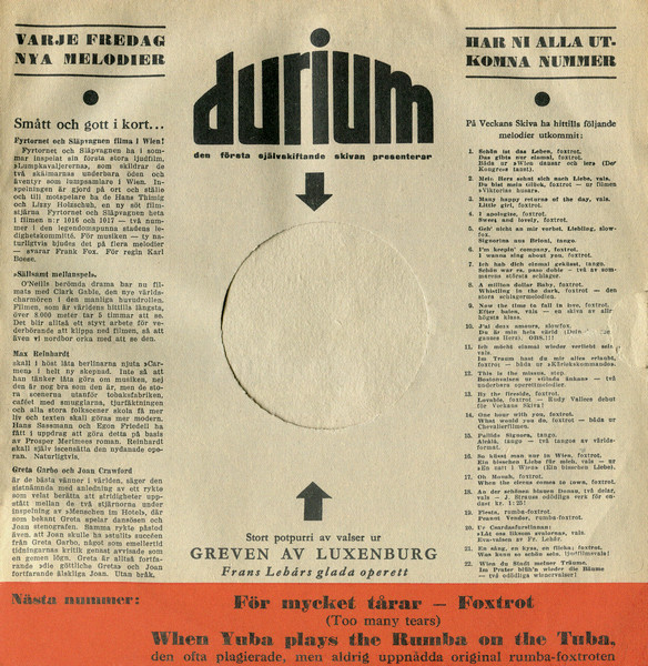 Album herunterladen Durium Orchester - Der Graf Von Luxemburg