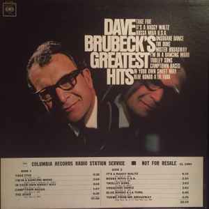 Dave Brubeck – Dave Brubeck's Greatest Hits (1966, Vinyl) - Discogs