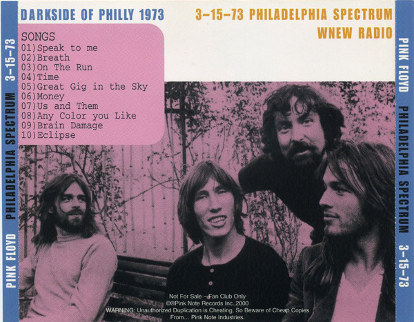 Album herunterladen Pink Floyd - Philadelphia Spectrum 3 15 73 Pink Zoning Live