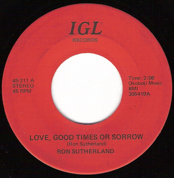 lataa albumi Ron Sutherland - Love Good Times or Sorrow Please Remember Me