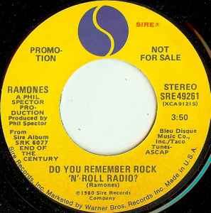 Ramones - Do You Remember Rock 'N' Roll Radio? album cover