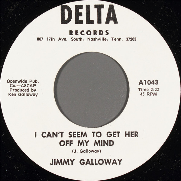Jimmy Galloway – I Can't Seem To Get Her Off My Mind (Vinyl) - Discogs