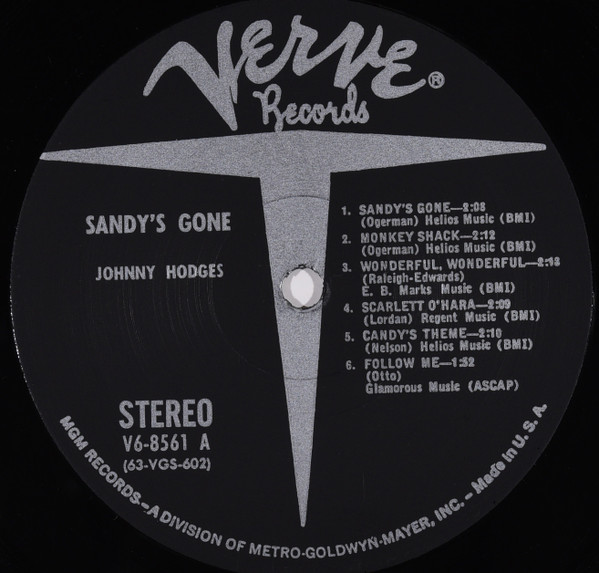 last ned album Johnny Hodges - Sandys Gone