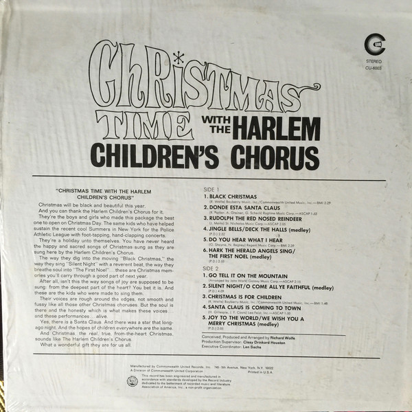Album herunterladen The Harlem Children's Chorus - Christmas Time with The Harlem Childrens Chorus