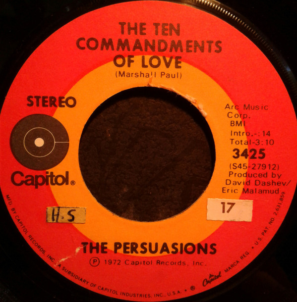 The Persuasions – Ten Commandments Of Love / Good Times