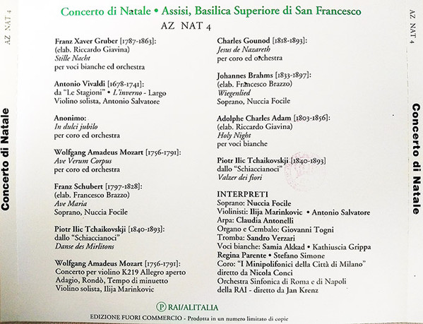 ladda ner album Various - Alitalia Concerto Di Natale