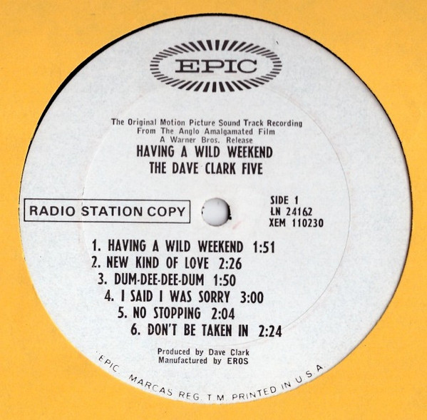 The Dave Clark Five - Having A Wild Weekend | Releases | Discogs