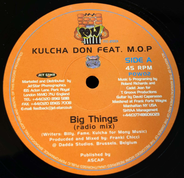 Kulcha Don feat. M.O.P. – Big Things (2001, Vinyl) - Discogs