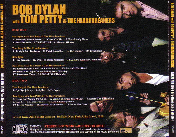 descargar álbum Bob Dylan With Tom Petty & The Heartbreakers - Farm Aid 1986 Pre Broadcast Master