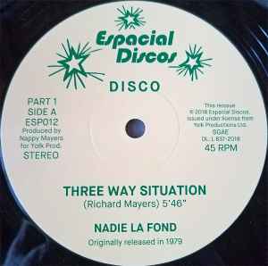 Nadie La Fond - Three Way Situation (Vinyl, Spain, 2018) For Sale