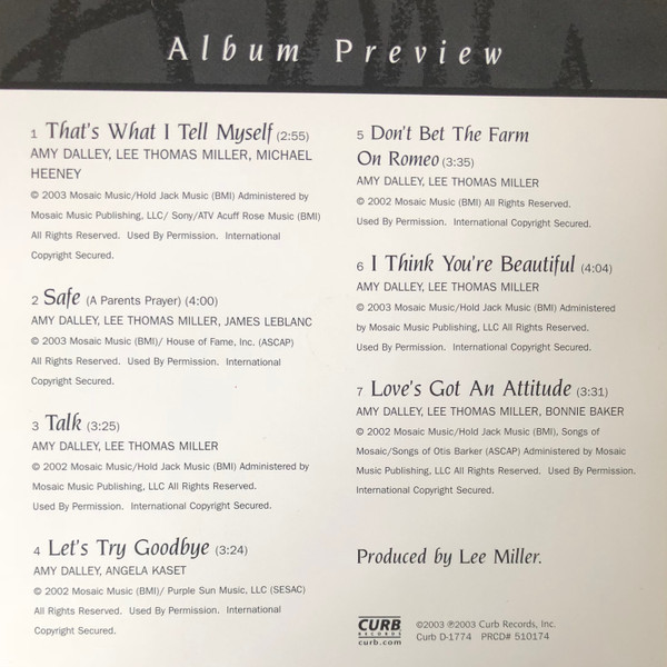 baixar álbum Amy Dalley - Album Preview