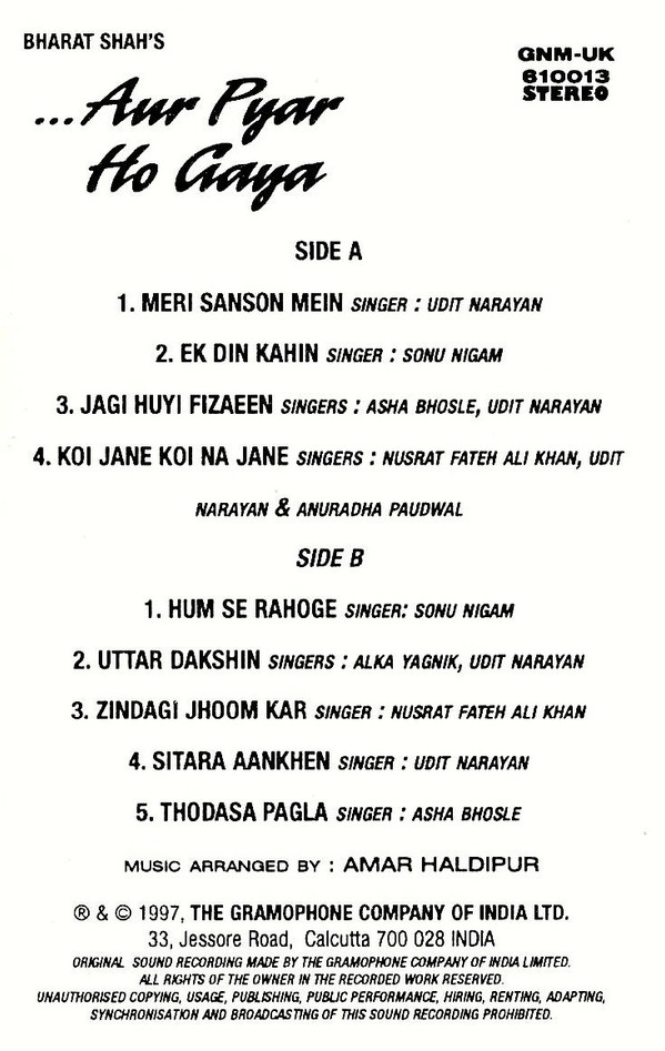 ladda ner album Various - Aur Pyaar Ho Gaya