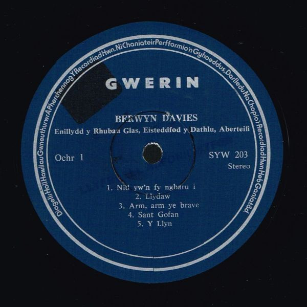baixar álbum Berwyn Davies - Enillydd Rhuban Glas Eisteddfod Y Dathlu
