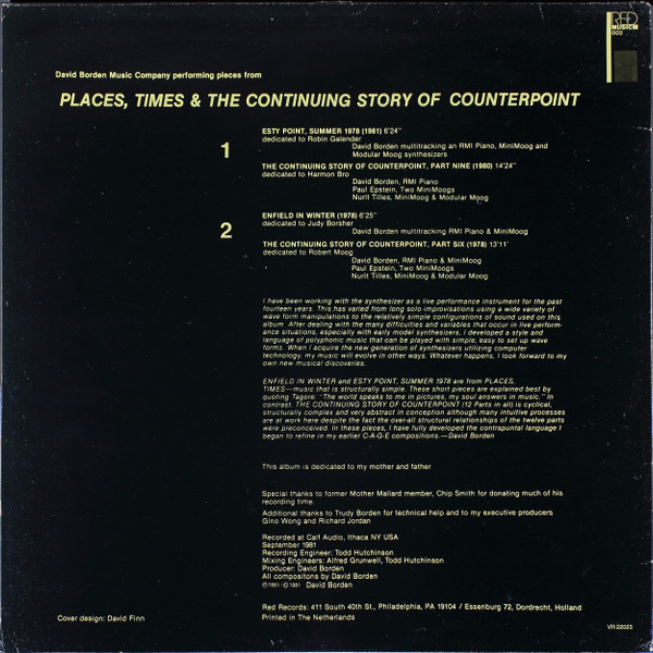 baixar álbum David Borden - Music For Amplified Keyboard Instruments