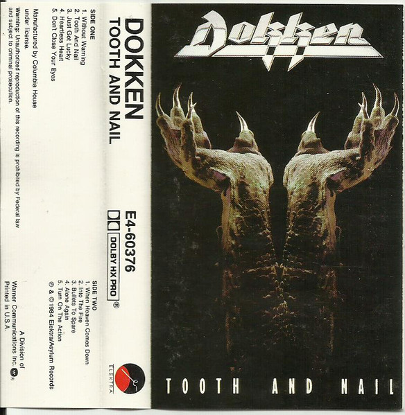Dokken – Tooth And Nail (1984, Cassette) - Discogs