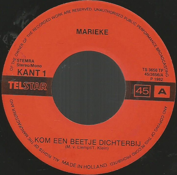 descargar álbum Marieke - Kom Een Beetje Dichterbij