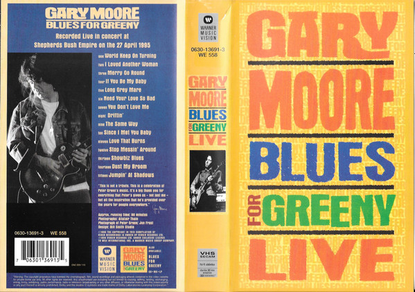 Gary Moore – Blues For Greeny (1996, VHS) - Discogs