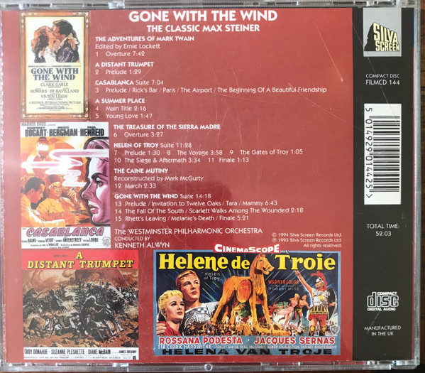 télécharger l'album The Westminster Philharmonic Orchestra, Kenneth Alwyn - Gone With The Wind The Classic Max Steiner