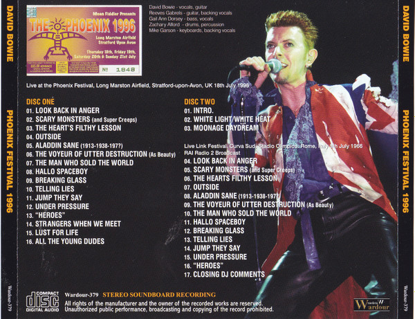 Album herunterladen David Bowie - Phoenix Festival 1996