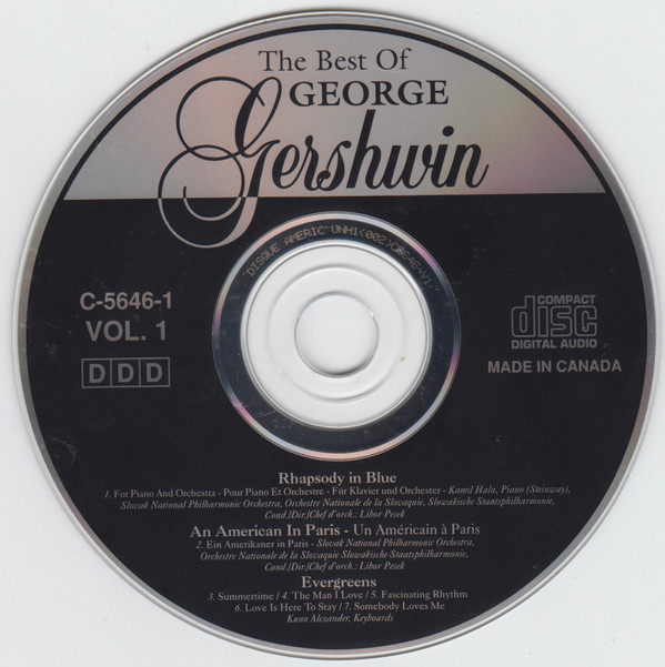 descargar álbum Gershwin, Slovak National Philharmonic Orchestra, Libor Pesek - The Best Of George Gershwin Vol1